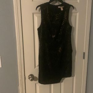 Black dress with gold underneath